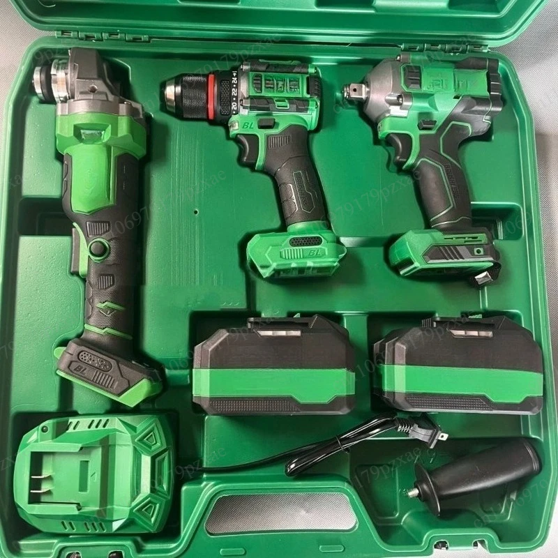 Power Tools Combo Kits - Brushless Electric Wrench Lithium Angle Grinder