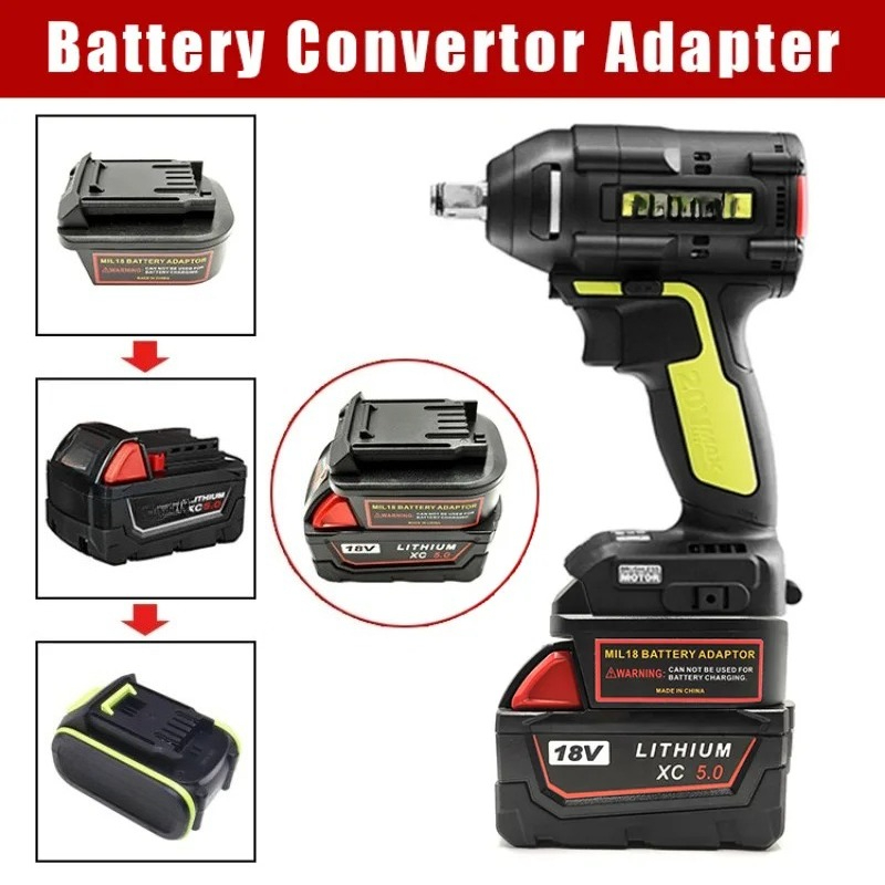 Power Tools That Are Green - Battery Adapter Converter for Milwaukee 18V