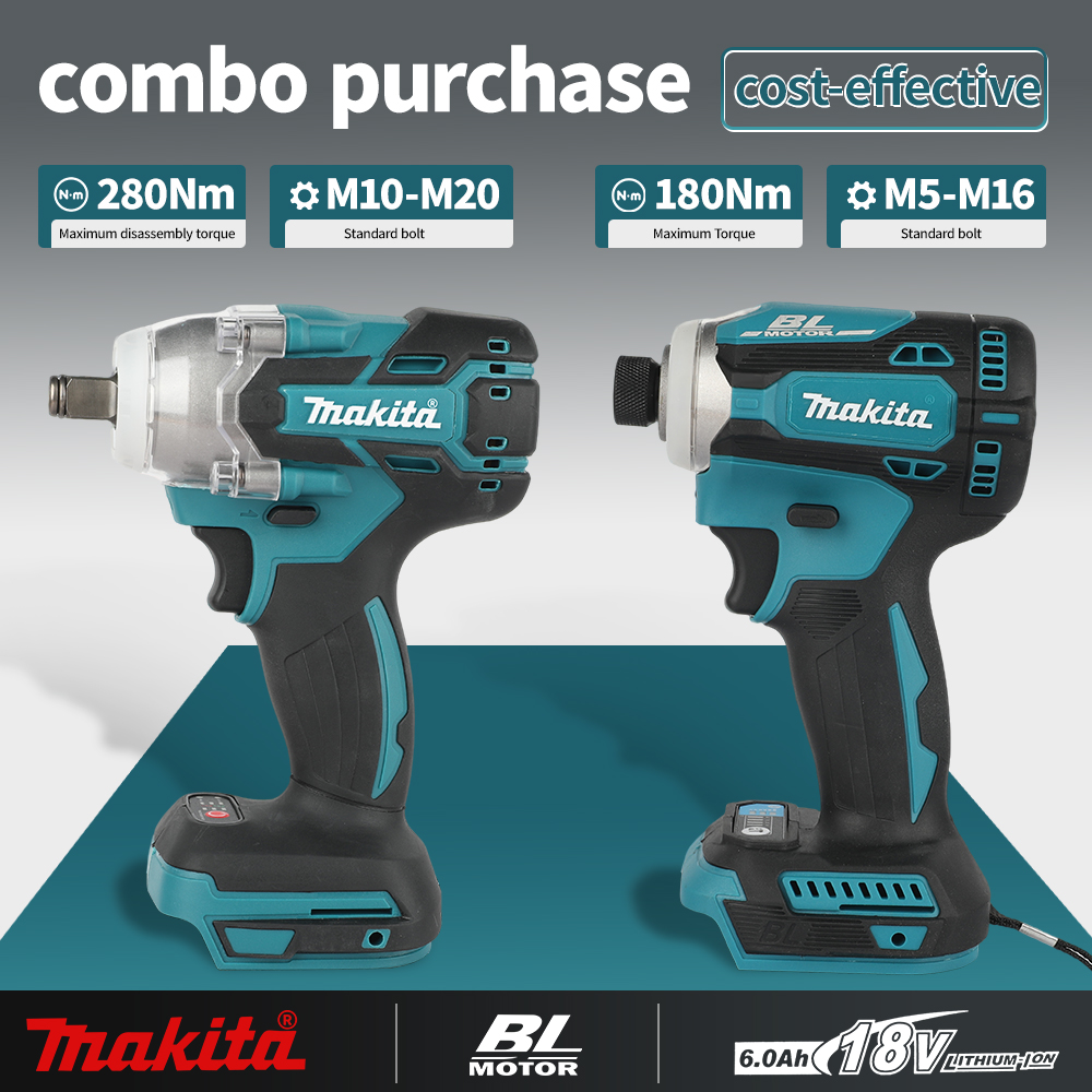 Power Tools Combo Kits - Makita DTW285+DTD171 Brushless Combo Kit Cordless