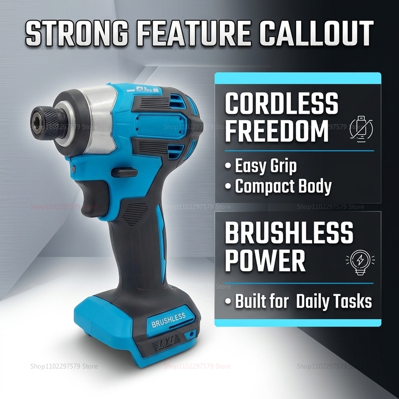 Cordless Brushless Impact Powe - огляд і ціна Power Tools Construction