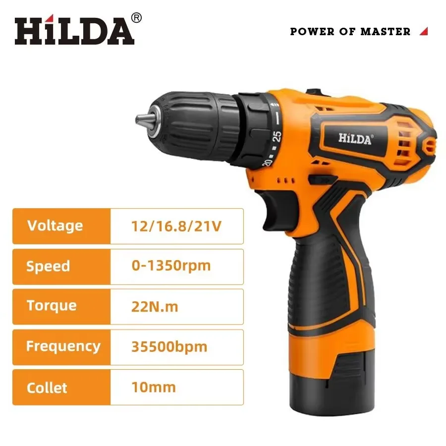 HILDA 12V/16.8V Cordless Drill - огляд і ціна Power Tools You Must Have