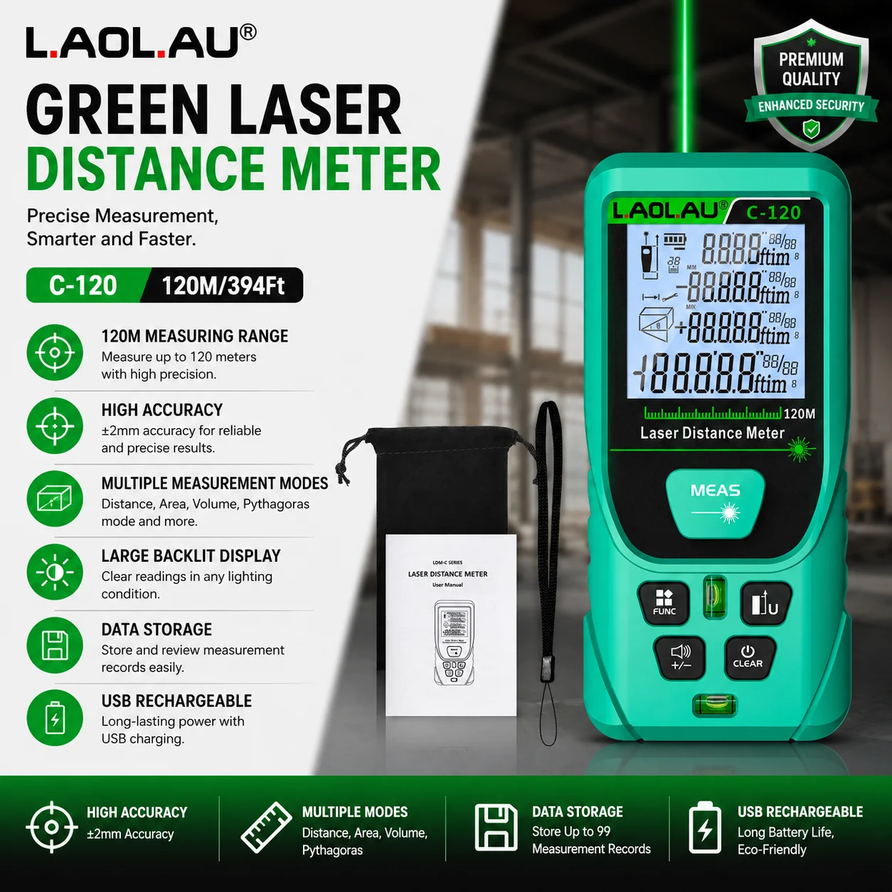 LAOLAU Digital Laser Range Fin - огляд і ціна Power Tools That Are Green