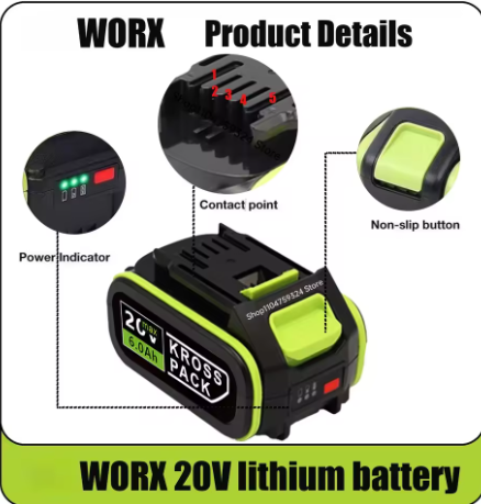 20V WORX Green 5-Pin Battery C - огляд і ціна Power Tools That Are Green